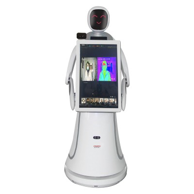 艾米測溫機器人 多人測溫 迎賓互動